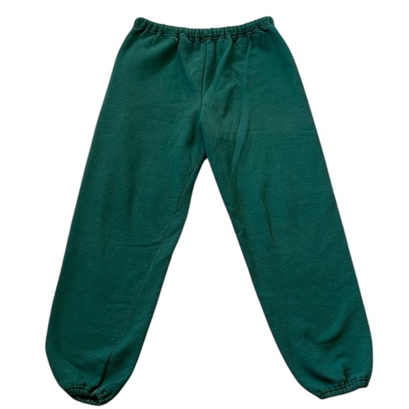 Vintage 90s Russell Athletic Green Green Drawstring Waist Cotton Blend USA Large - Picture 1 of 9